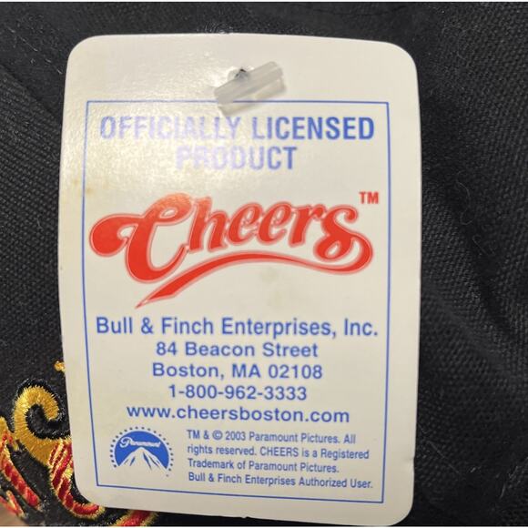 Vintage Cheers Boston Strapback Adjustable Hat Cap TV Show Dad Men Women Black - Picture 2 of 8